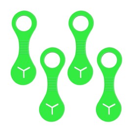 4 Pack Dog Poop Bag Holders for Leashes, Hands Free Waste Bag Holder, Poop Bag Carrier for Leash, Pet Doggy Puppy Bag Holder, Doggie Poop Leash Clip (Green)