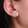 Aneneiceera Vintage Crystal Silver Stud Climber Dangle Earrings