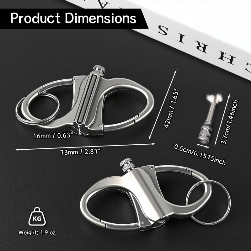 MOCCOOL Keychain Lighter, Permanent Metal Match Strike, Infinity Lighter Waterproof