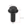 sourcing map Metric M10x25mm Hex Flange Bolts Left Hand Thread