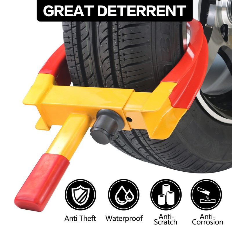 KAYCENTOP Universal Wheel Lock, Security Trailer Wheel Lock, Tire Lock