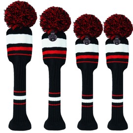 Club Head Covers for Driver Fairway Wood Hybrid Golf Headcover Golf Headcover Set, Club Covers Interchangeable Number Plate 1 3 5 7 X