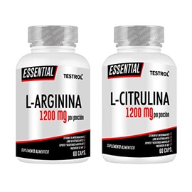 Testrol  Combo Arginina  Citrulina Essential 1200 mg  Precursores Naturales de xido Ntrico  Apoyo a la Circulacin y Rendimiento  60 Cpsulas cu        