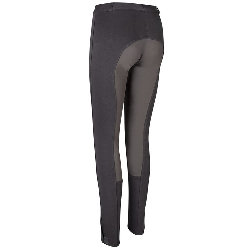 PFIFF Unisex Vollbesatzreithose, Black (Black/Brown), 176