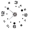 3D DIY Digital Wall Clock Kit with Adhesive Sticker Scale