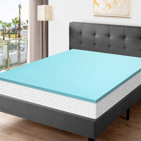 BedsPick Twin XL Memory Foam Mattress Topper 3 inch,Gel Infused