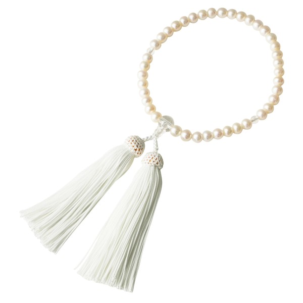 中郷 Women Beads Necklace with Mala Freshwater Pearls 7 mm Crystal dressytailor Silk Head Tassels