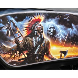 Indian Scout - Motorcycle Tank Decals - 3pc Set - Native American Red Mohawk - for 2015 Thru 2024 Scout Bobber 60 20 Rogue