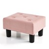BRIAN & DANY Small Foot Stool, Velvet Foot Stools with