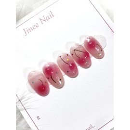 Cherry Drop Nail Tips - Egg Coffin / 체리 드롭 네일팁 - 에그코핀
