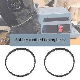 VGOL Pack of 2 100XL 037 Timing Belt 50 Teeth 10 mm Wide Rubber Timing Belt Industrial Toothed Drive Belt 254 mm Mechanical Replacement Belt Black