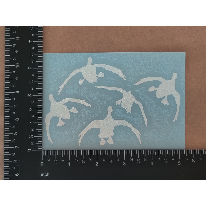 Duck Hunting Decals 4 Pack: Ducks Landing, Detailed Duck, Flying,