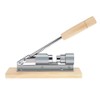Adjustable Lever Nutcracker with Wood Base for Pecans & Walnuts