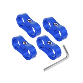 Hihaha 4pcs Blue AN10 19mm Hose Separator Clamp Adapter with Wrench for Car Durable Material