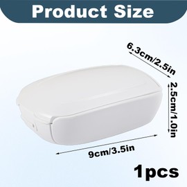 FDFuZhao Hearing Aid Case Hard Pocket Size, Cushioned Interior for 2 Hearing Aids, Hearing Aid Accessories, Waterproof Drop Resistance Storage Box, Black