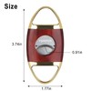 Cigar Cutter Stainless Steel Double Blade Guillotine with Leather Pouch