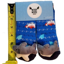 Plush Stuffed Shark Socks Lil Traveler Comfort Warm Toddler Find Feet Learn Development