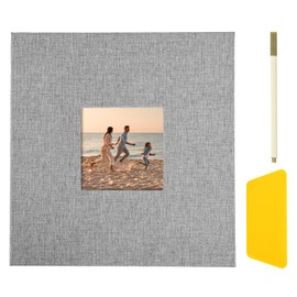 13.2x12.6inch Linen Cover Photo Album，4x6 5x7 8x10 Large photo album book,Weeding self-adhesive photo albums,40pages big scrapbook photo albums,Memory Book for Photos Family Anniversaries Vacations