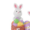 Easter Rabbit Decoration Multipurpose Vivid Cute Hand Painted Resin Rabbit