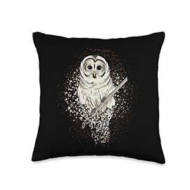 Wise Bird Ornithologist Gift Idea Wildlife Nature Forest Owl Throw Pillow