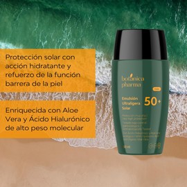 Botanicapharma Ultralight Sun Emulsion with Colour, SPF 50+, UVB Protection, UVA and Blue Light Protection, 50 ml, Moisturising Effect and Strengthening Skin Barrier Function, Ultralight Texture