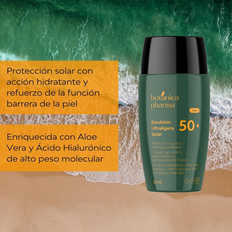 Botanicapharma Ultralight Sun Emulsion with Colour, SPF 50+, UVB Protection,