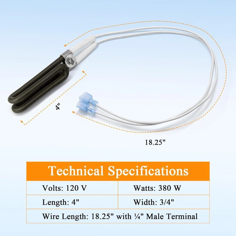 For Heatilator EcoChoice PS35 PS50 CAB50 Igniter, 380W Loop Ignitor,