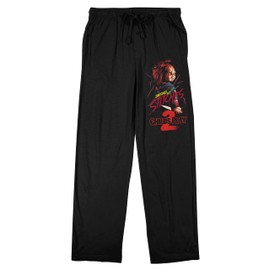 Bioworld Chucky Snitches Get Stitches Men's Black Sleep Pajama Pants-Small