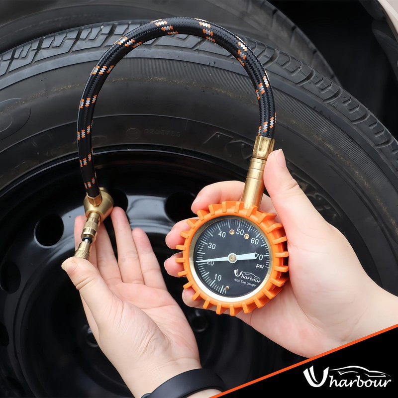Uharbour 4X4 Rapid Air Down Tire Deflator with Gauge (0-75PSI)