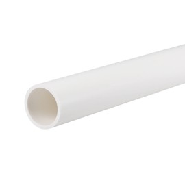 sourcing map PVC Rigid Round Pipe 21mm ID 25mm OD 0.35m White High Impact for Water Pipe,Crafts