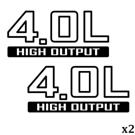 BoxyJeep 4.0L High Output Engine Decal Pair (x2) - Fits Jeep Wrangler TJ YJ Cherokee XJ