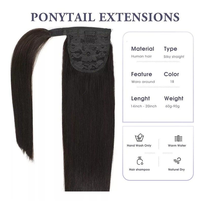 isheeny Extensiones Cabello Natural 60gr 14in #1b