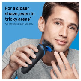 Braun Series 5 Electric Shaver Replacement Head, Easily Attach Your Shaver Head for a Shave as efficient as Day one, Compatible with New Generation Series 5 Shavers, 54B, Black