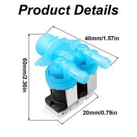 W11316256 Water Inlet Valve, Washer Maintenance, Fill Valve Washer Parts Compatible with W11688995, AP7218603, W11036930