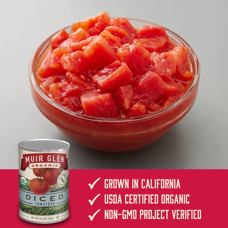 Muir Glen Organic Diced Tomatoes, 14.5 oz. (Pack of 12)