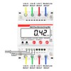 DIN Rail Power Meter 3 Phase 4 Wires Multifunctional LCD