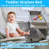NNOODUST Toddler Airplane Bed with Kids Travel Tray
