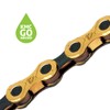 KMC X12 Waxed 12 Speed Chain, Ti-N Gold/Black, 126 Link