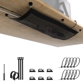 Ultimate Setup Bandeja Cables Escritorio - Organizador de Cables Escritorio - Organizador Cables - Ordenador de Cables - Cable Management Desk Negro