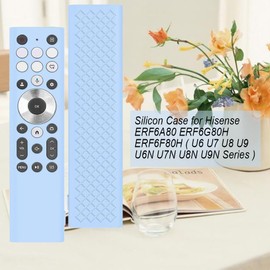 Clanmou Case for Hisense Remote Covers U6 U7 U8 U9 U6N U7N U8N U9N Series, ERF6A80 ERF6G80H ERF6F80H Voice Remote Cover 4K Smart TV 2024 Case Silicone Protector Glow in Dark