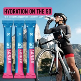 CARDOMAX Hydration Packets Electrolyte Drink Mix - HydroMax Liquid Water Electrolyte Packets, Zero Calories, Sugar-Free, Keto-Friendly - 15 Single Serve Electrolyte Water Sticks (Raspberry Flavor)