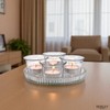 Hosley 2.5 Inch Diameter Clear Glass Oyster Tea Light Holders