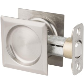 Kwikset 334SQT-15 Square Passage Pocket Door Lock Satin Nickel Finish