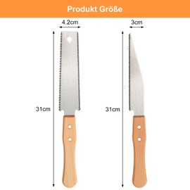 APOMOONS 2 Stück Japansäge Set Feinsäge Holz Handsäge Gehrungssäge Kleine Holzsäge Hand Dübelsäge Holzbearbeitungswerkzeuge Japanische Säge Japan Säge Zweischneidig Zugsäge Woodworking Laubsäge
