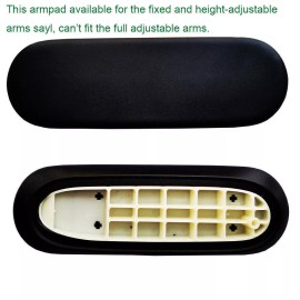 HM 1 Pair For Herman Miller Sayl Chair 2D Arms Pads Caps Replacement Black / Grey - Black