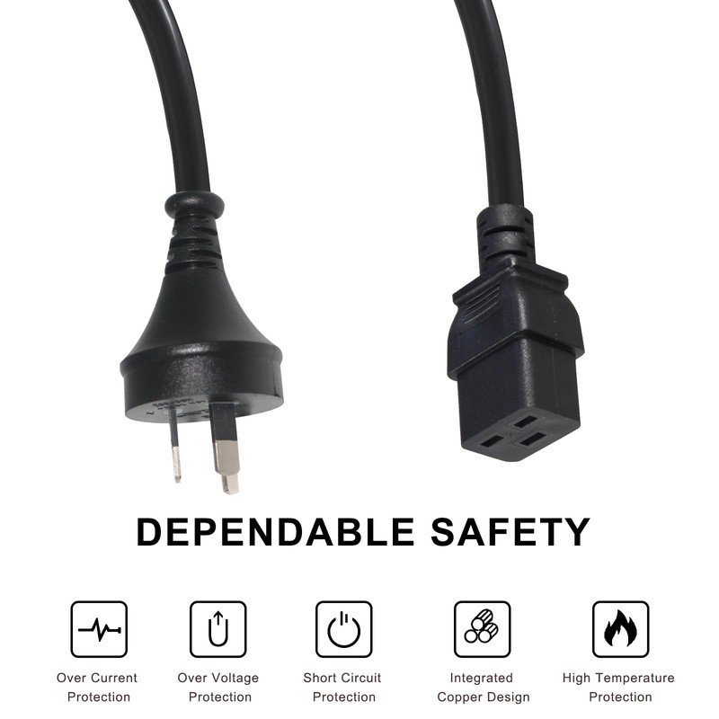 C19 Power Cord Aus 3 Point 1.8 Meter Heavy Duty