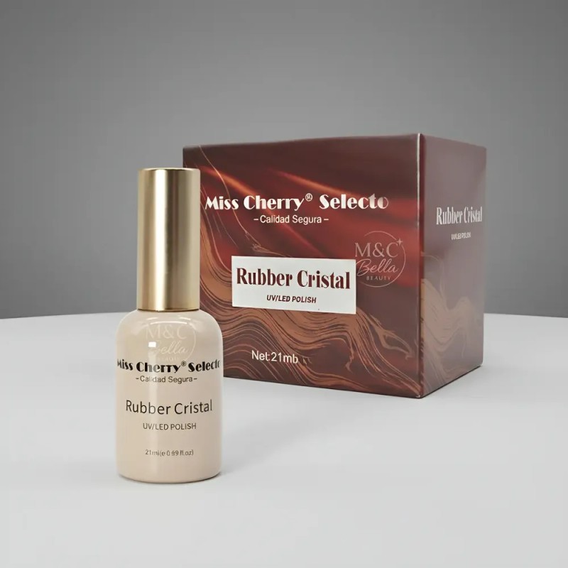 Gel Base Rubber Miss Cherry Transparente 21ml Para Uñas