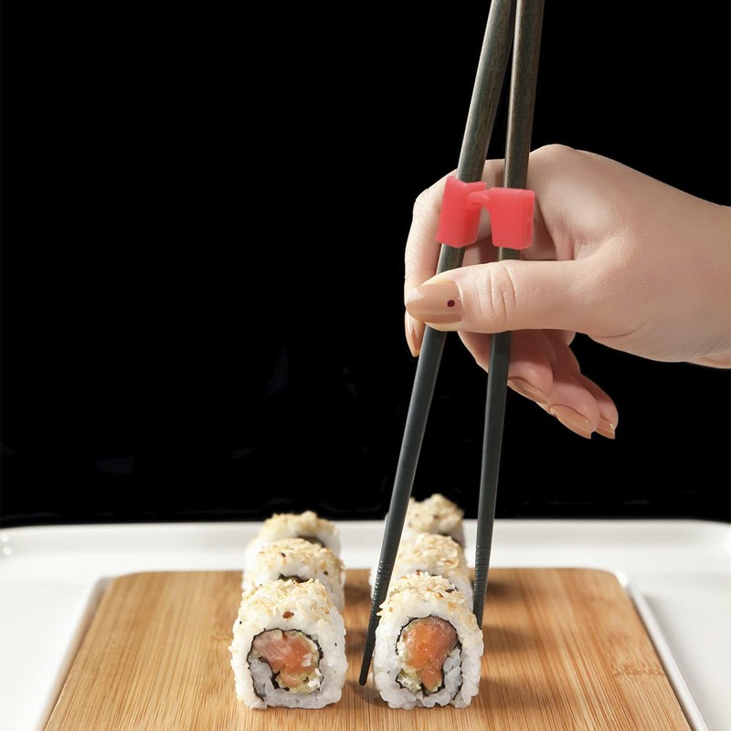Jagowa 6 Pcs Reusable Chopstick Assistant Reusable Plastic Training Chopsticks