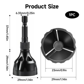 Deburring External Chamfer Tool, Pipe Deburring Tool with Tungsten Steel Blade Hex Shank Chamfer Tools Deburrings Chamfering Drill Black for Pipes, Bolts, and Drill Bits, Small Size (3-20mm)