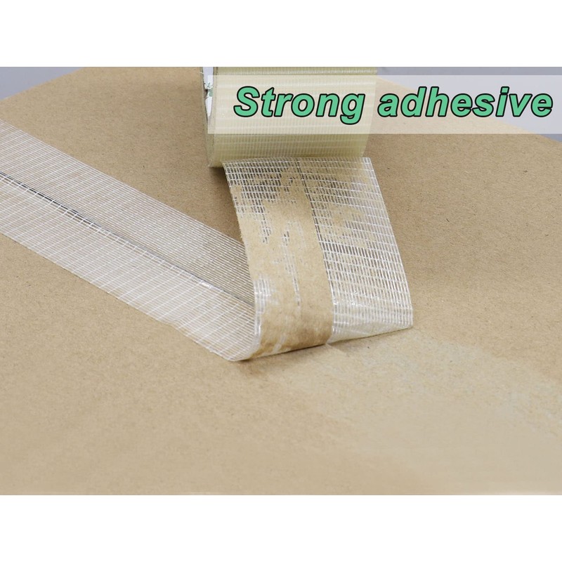 BOMEI PACK 4Rolls Bi Directional Filament Tape, Fiberglass Reinforced Strapping